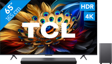 TCL QLED 65C61B (2024) + soundbar is nooit meer leverbaar