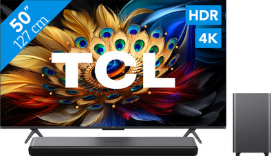 TCL QLED 50C61B (2024) + soundbar is nooit meer leverbaar