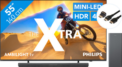 Philips The Xtra 55PML9009 - QD Mini-led (2024) + Philips TAB6309 + BlueBuilt HDMI kabel is nooit meer leverbaar