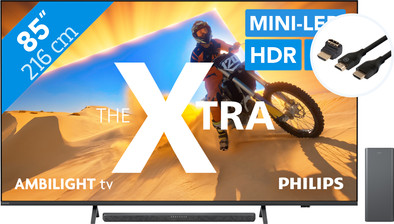 Philips The Xtra 85PML9009 - QD Mini-led (2024) + Philips TAB6309 + BlueBuilt HDMI kabel is nooit meer leverbaar