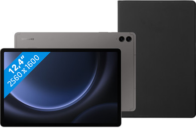 Samsung Galaxy Tab S9 FE Plus 256GB Wifi en 5G Grijs + BlueBuilt Book Case Zwart is nooit meer leverbaar