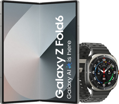 Samsung Galaxy Z Fold 6 256GB Zilver 5G + Samsung Galaxy Watch Ultra Zilver/Zwart 47mm is nooit meer leverbaar