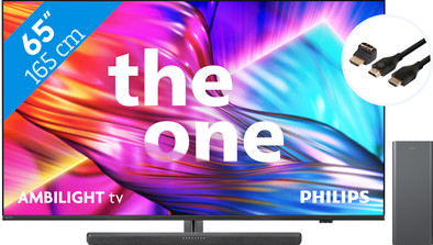 Philips The One 65PUS8909 - Ambilight (2024) + Soundbar + Hdmi kabel is nooit meer leverbaar