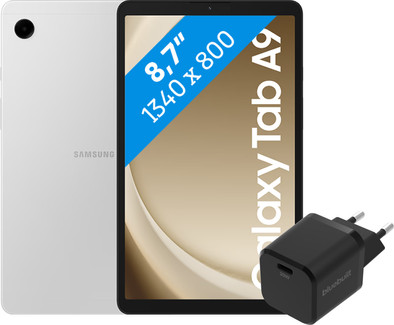 Samsung Galaxy Tab A9 8,7 inch 64GB Wifi Zilver + BlueBuilt Oplader is nooit meer leverbaar