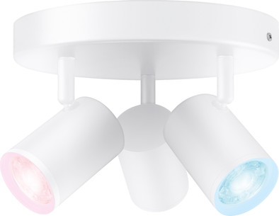 WiZ 3 spots Imageo rond - Gekleurd en Wit licht - GU10 - wit is nooit meer leverbaar