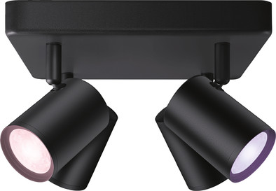 WiZ 4 Spots Imageo Square- Colored and White Light - GU10 - Black is no longer available