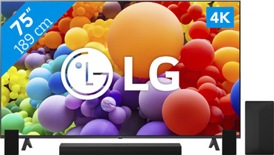 LG 75UR78006LK + Soundbar is nooit meer leverbaar
