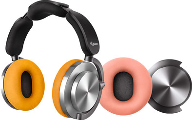 Dyson OnTrac Aluminium + oorkussen Roze + oorschelp Zwart is nooit meer leverbaar