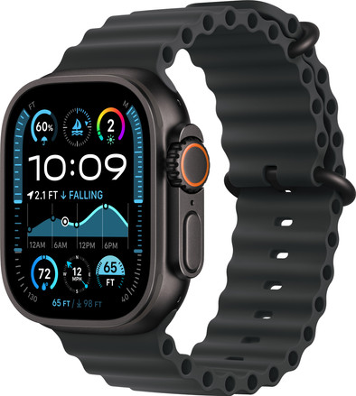 Apple Watch Ultra 2 4G 49mm Zwart Ocean Band Zwart is nooit meer leverbaar