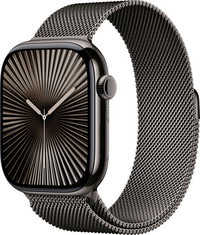 Apple Watch Series 10 4G 46mm Titanium Black Milanese Watch Strap S/M is no longer available