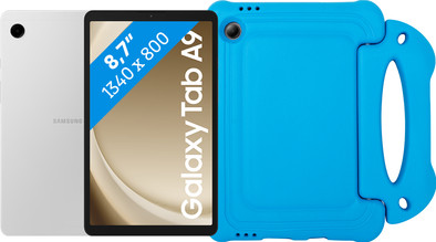 Samsung Galaxy Tab A9 8,7 inch 128GB Wifi Zilver + BlueBuilt Kids Cover Blauw is nooit meer leverbaar