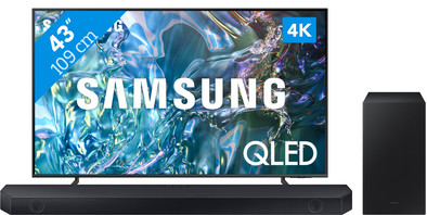 Le produit Samsung QLED 4K 43Q64D (2024) + Samsung HW-Q60C (2023) ne sera plus jamais disponible