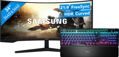 Samsung Odyssey G5 LC34G55TWWPXEN + SteelSeries Apex Pro Gaming Keyboard AZERTY is no longer available
