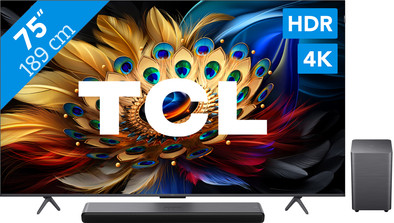 Le produit TCL QLED 75C61B + TCL S55H 2.1 Barre de Son ne sera plus jamais disponible