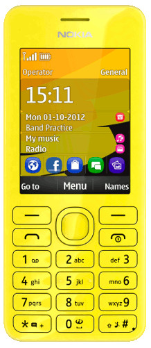 Nokia 206 Geel is nooit meer leverbaar