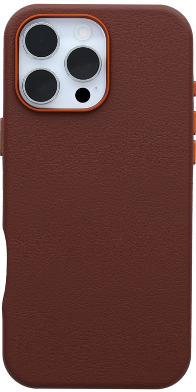 Otterbox Symmetry Apple iPhone 16 Pro Max Back Cover met MagSafe Magneet Leer Bruin is nooit meer leverbaar