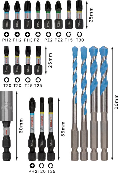Bosch Professional 20-delige PRO Impact Mixed Set is nooit meer leverbaar