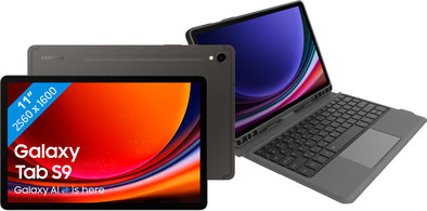 Samsung Galaxy Tab S9 11 inch 128 GB Wifi Zwart + BlueBuilt Toetsenbord Hoes AZERTY is nooit meer leverbaar