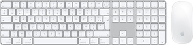 Apple Magic Keyboard met numeriek toetsenblok en Touch ID AZERTY + Apple Magic Mouse Wit is nooit meer leverbaar