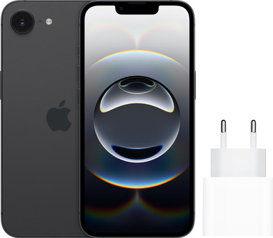 Apple iPhone 16e 256GB Zwart + Apple Snellader is nooit meer leverbaar