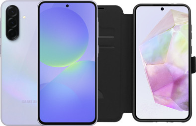 Samsung Galaxy A36 128GB Paars 5G + BlueBuilt Book Case Zwart is nooit meer leverbaar