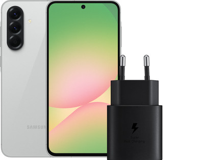 Samsung Galaxy A56 128GB Grijs 5G + Samsung Oplader 25 Watt Zwart is nooit meer leverbaar