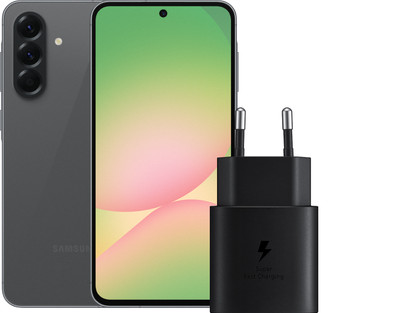 Samsung Galaxy A56 128GB Zwart 5G Enterprise Edition + Samsung Oplader 25 Watt Zwart is nooit meer leverbaar