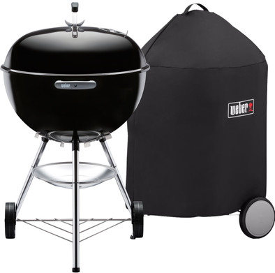 Weber Bar-B Kettle 57 cm Zwart + Weber Luxe Hoes 57 cm is nooit meer leverbaar