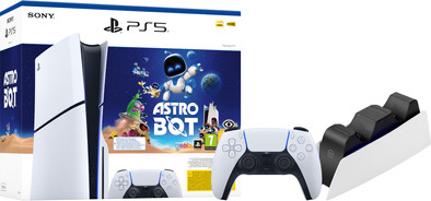 PlayStation 5 Slim Disc Edition + Astro Bot + Extra Controller White + Charging Dock is no longer available