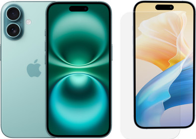 Apple iPhone 16 512GB Groen + BlueBuilt Screenprotector Glas is nooit meer leverbaar