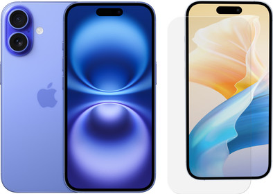Apple iPhone 16 512GB Blauw + BlueBuilt Screenprotector Glas is nooit meer leverbaar