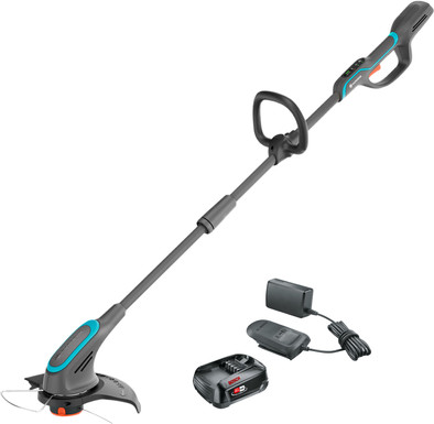 Gardena PowerTrim 30/18V P4A Solo + Bosch Starterset 18V 2,5 Ah Accu is nooit meer leverbaar
