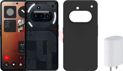 Nothing Phone (3a) 256GB Zwart 5G + Accessoirepakket is nooit meer leverbaar