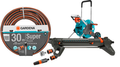 GARDENA Premium SuperFLEX 30m CleverRoll M Small Sprinkler Pack is no longer available