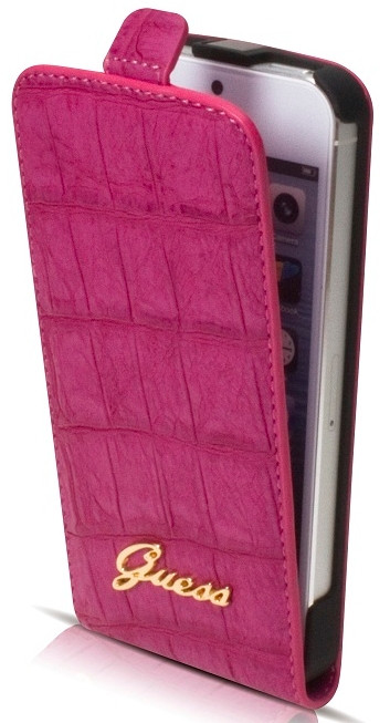 Guess Flip Case Matte Crocodile Apple iPhone 5 / 5S Roze is nooit meer leverbaar