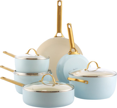 GreenPan Padova Reserve Pannenset 10-delig Light Blue is nooit meer leverbaar