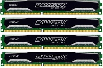 Crucial Ballistix Sport VLP 32 GB DIMM DDR3-1600 Kit van 4 is nooit meer leverbaar