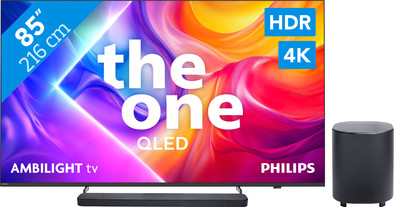 Le produit Philips Ambilight 85" PUS9000 QLED 4K (2025) + JBL Bar 800 MK2 Noir ne sera plus jamais disponible