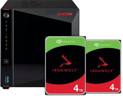 ASUSTOR AS5404T + Seagate Ironwolf 8TB (2x4TB) is nooit meer leverbaar