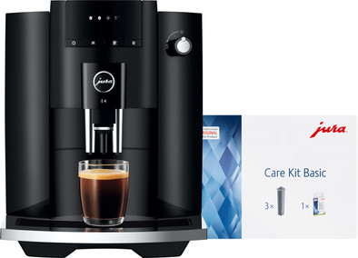Le produit JURA E4 Piano Black (EA) + Pack d&#39;Entretien de Base ne sera plus jamais disponible