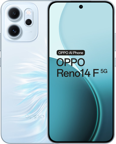 OPPO Reno 14 F 256GB Blauw 5G is nooit meer leverbaar