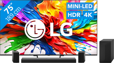 LG 75" QNED93 EVO 4K (2025) + LG DS70TR is nooit meer leverbaar
