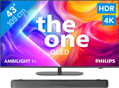 Philips Ambilight 43'' PUS9000 QLED 4K (2025) + Philips TAB5109 is nooit meer leverbaar