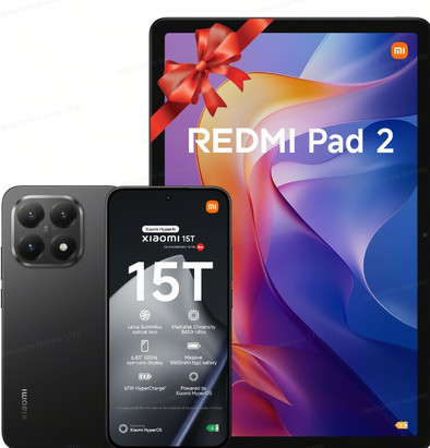 Xiaomi 15T 256 Black 5G + Redmi Pad 2 11 inches 256GB WiFi Gray is no longer available
