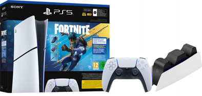 Le produit PlayStation 5 Slim Digital Edition Fortnite Pack + Manette Supplémentaire Blanc + Station de Charge ne sera plus jamais disponible