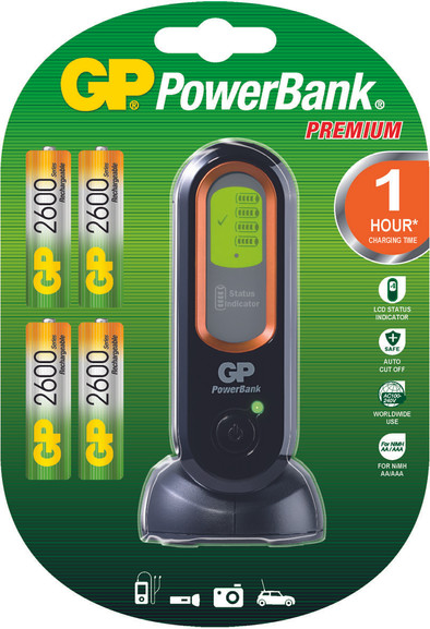 GP PowerBank V600D incl. 4x AA 2600 is nooit meer leverbaar