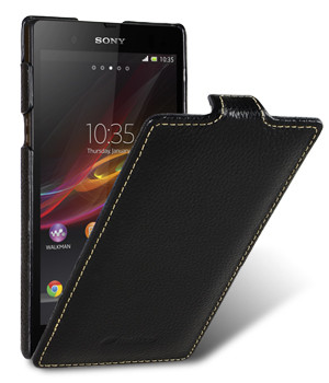 Melkco Leather Case Sony Xperia Z Black is nooit meer leverbaar
