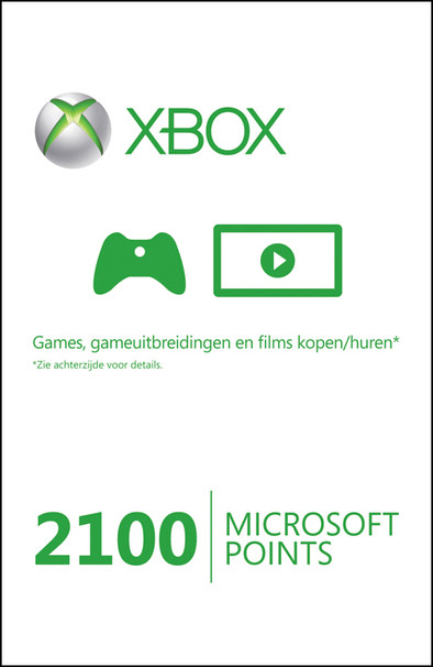 Microsoft Points (2100 Points) is nooit meer leverbaar