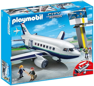 Playmobil Vracht- en passagiersvliegtuig met toren 5261 is nooit meer leverbaar