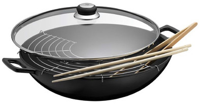 WMF Gietijzeren Wokpan met Deksel 36 cm is nooit meer leverbaar